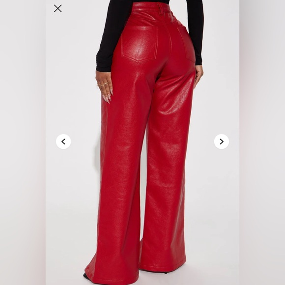 Hot N' Spicy Faux Leather Pant - Red - Picture 4 of 5